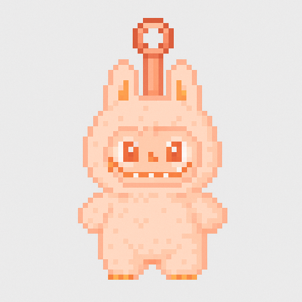 Pink Labubu Character